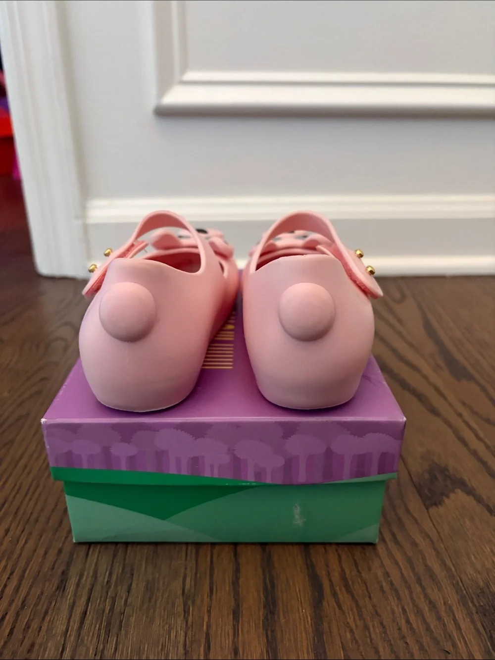 Mini Melissa Pink Dog-Face Mary Jane Shoes